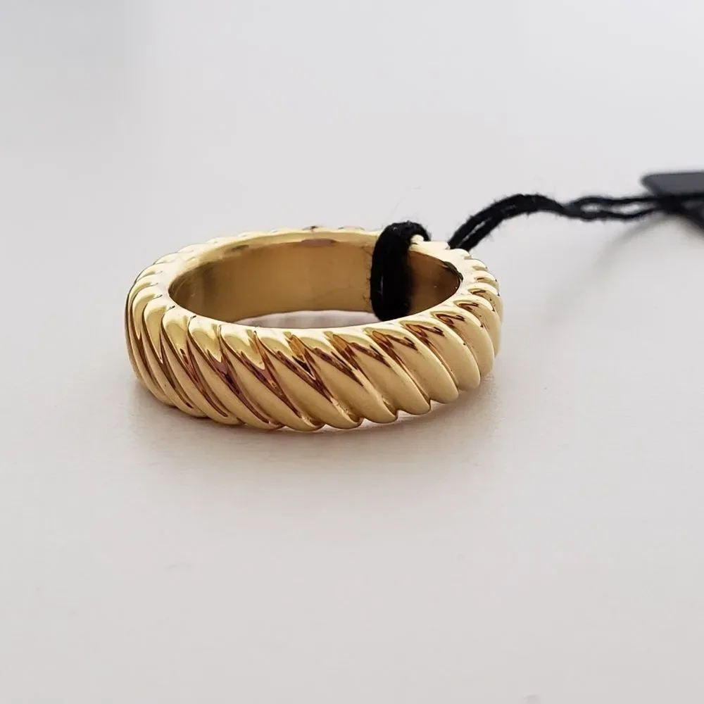 MILOR ITALY 14K Yellow Gold Resin Core Ring Size 6
